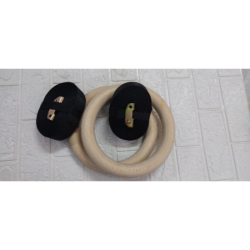 Vòng xà Gymnastic Rings ,Vòng xà treo Ring Dip gỗ Bạch Dương