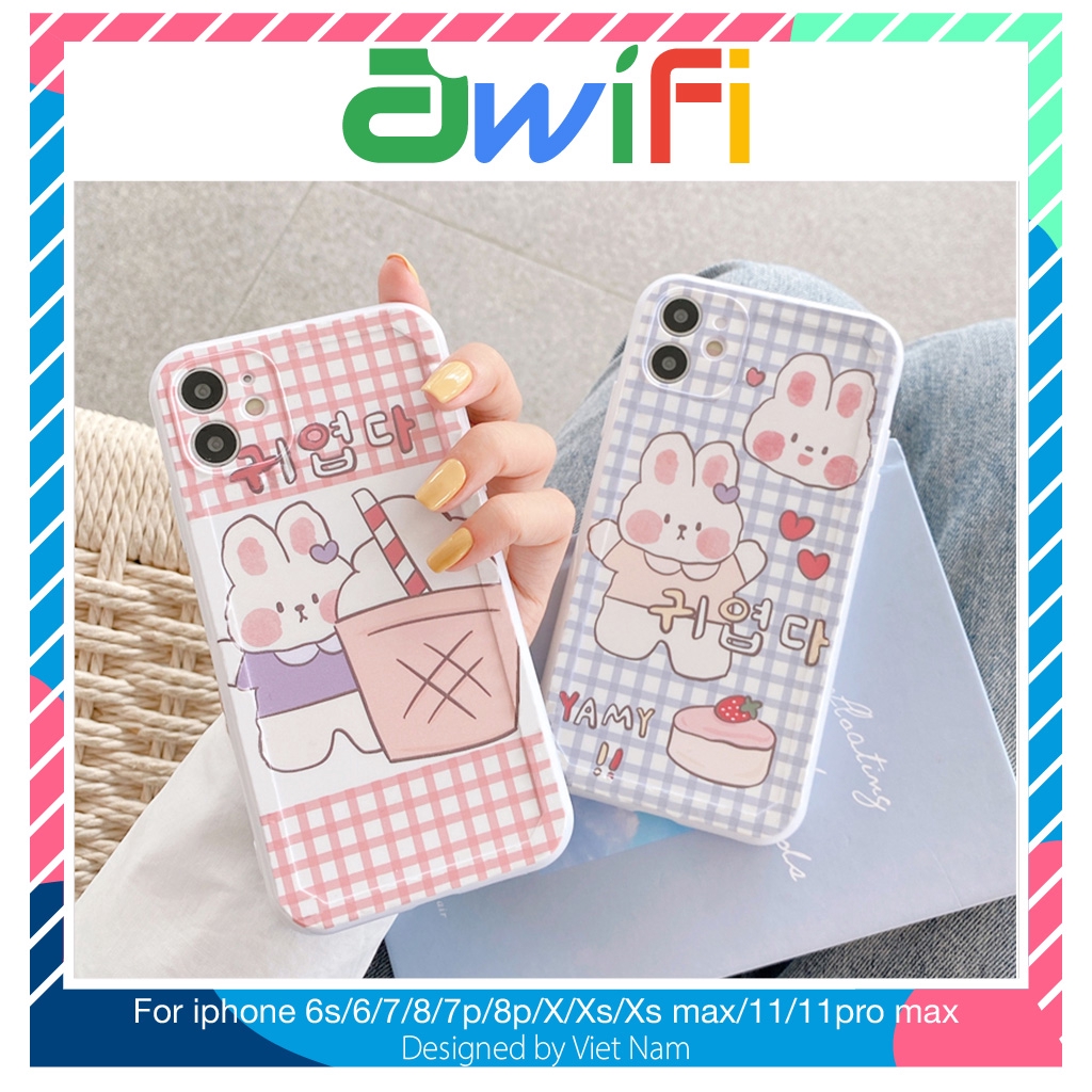 Ốp iphone - Ốp lưng imd new Thỏ yamy 6/6s/6plus/6splus/7/8/7plus/8plus/x/xs/xsmax/11/11promax - Awifi Case V4-1