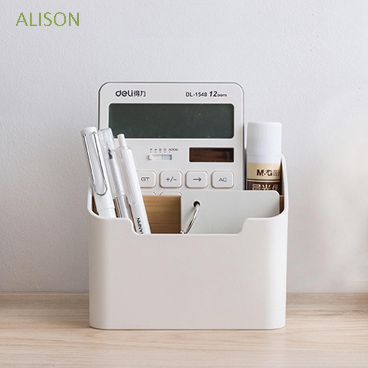 ALISON Bathroom Remote Control Holder Living Room Office Supplies Storage Box Cosmetic Pencil Pen Sundries Desktop Stationery Multi-function Home Organizer/Multicolor