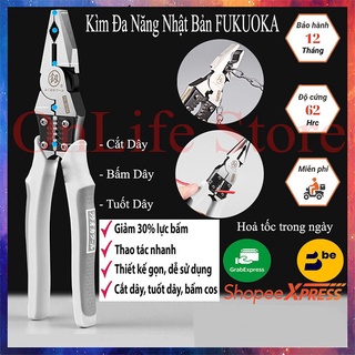 Kìm,Kiềm đa năng CRV cắt đứt mọi loại kim loại nhật bản 5 in 1- FUTE Nhật Bản - Kim Điện Đa Năng Trợ Lực Cắt Kim Loại
