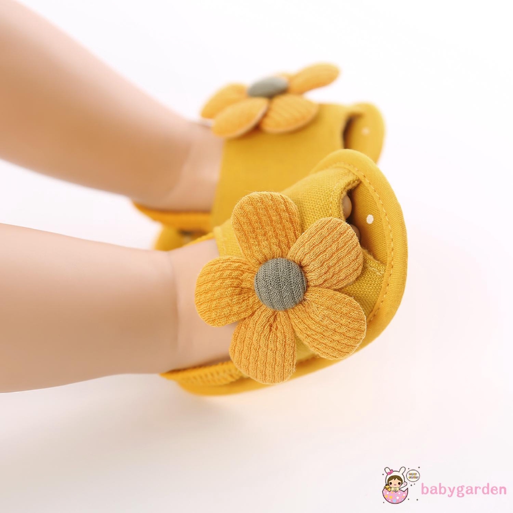 Giày Sandal Đính Hoa Hướng Dương Cho Bé Gái