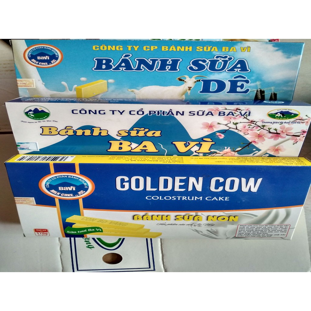 Combo 3 hộp bánh sữa đặc sản Ba vì (01 Dê +01 Bò +01 Bò Non)