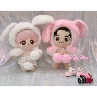 Áo choàng thỏ cho doll 20cm