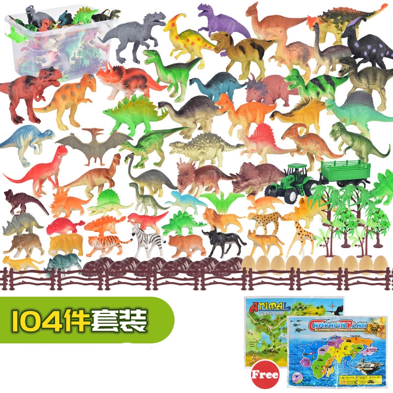 Set 104 mô hình khủng long bằng nhựa đồ chơi cho bé