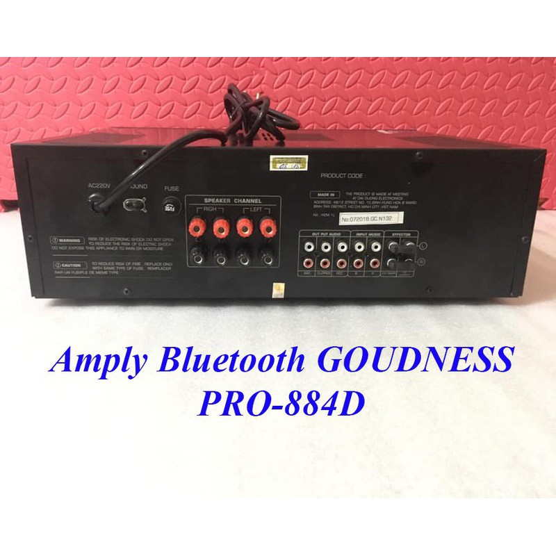 Amply Karaoke Bluetooth Goudnees 884 Pro Dùng 12 Sò Lớn Nhật Bản