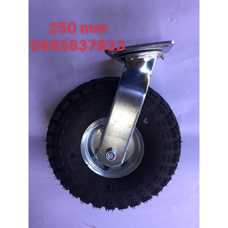 Bánh xe hơi 250 mm xoay cao su tại Máy cầm tay NTT bảo hành dài hạn lắp xe đẩy hàng chất lượng cao