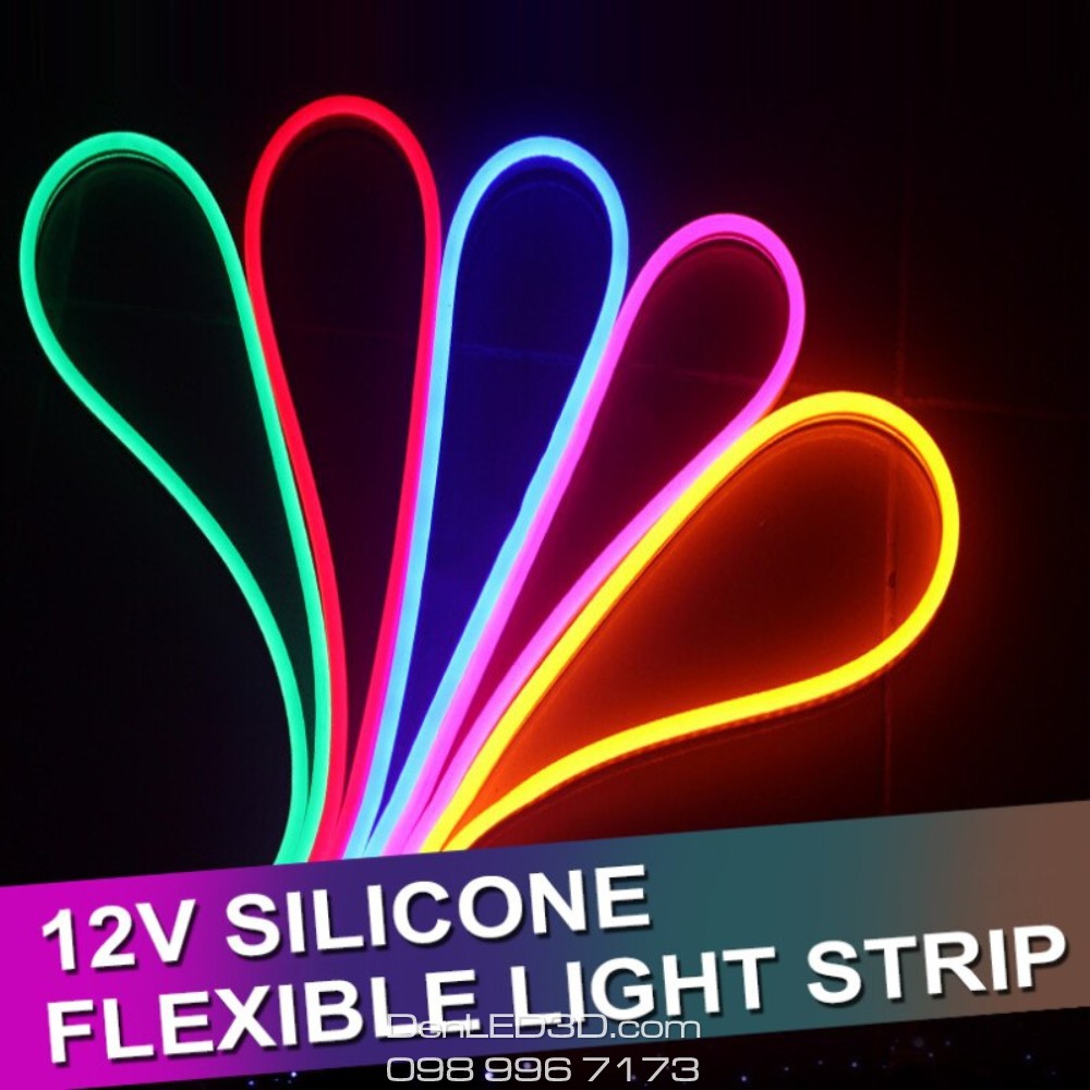 Dây Đèn LED Neon Flex 12V Chống Thấm Nước Trang Trí Ngoài Trời (không kèm nguồn)