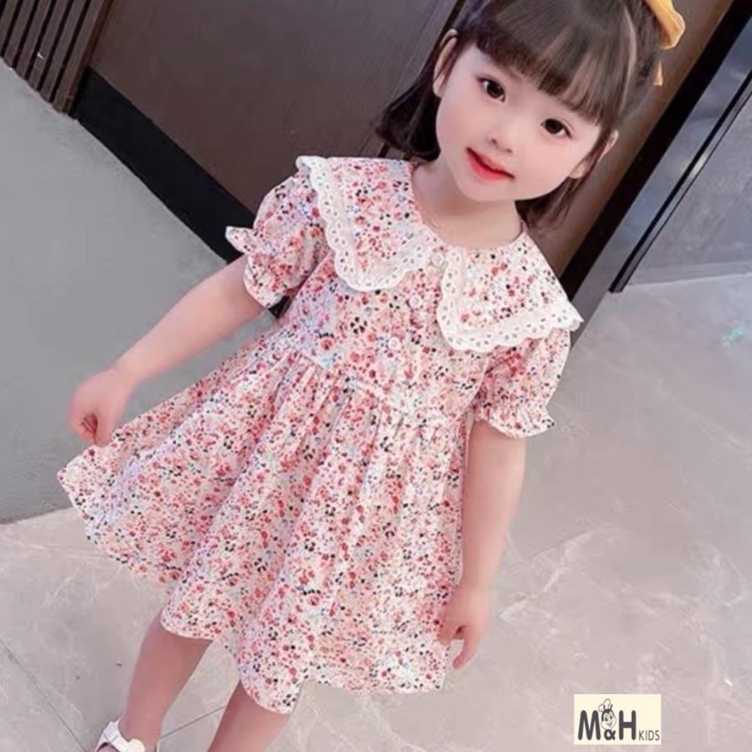Váy bé gái, váy thô hoa nhí, cho bé từ 12-25kg