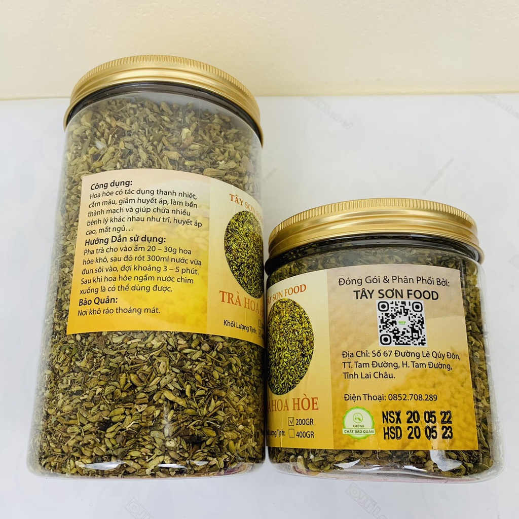 HŨ 400GR Trà Hoa Hòe Sấy Khô Thượng Hạng Thơm Ngọt - Tây Sơn Food