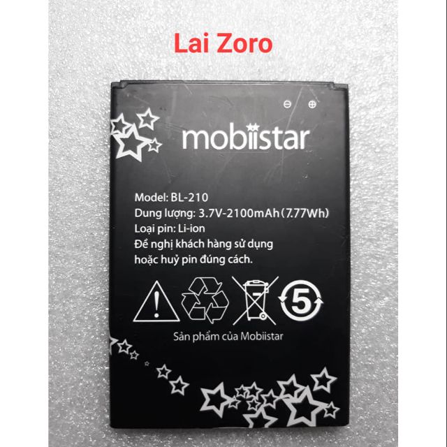 Pin mobiistar Lai Zoro (BL-210) (tặng 2 miếng dán màn hình)