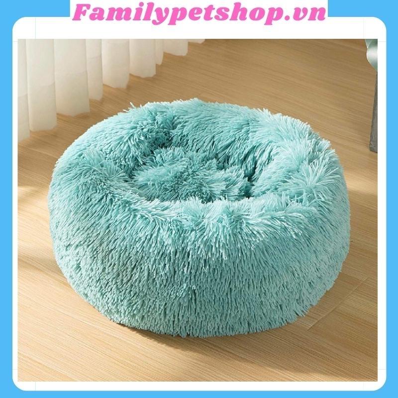 Nệm cho chó mèo-ổ đệm lông tròn cao cấp-familypetshop.vn