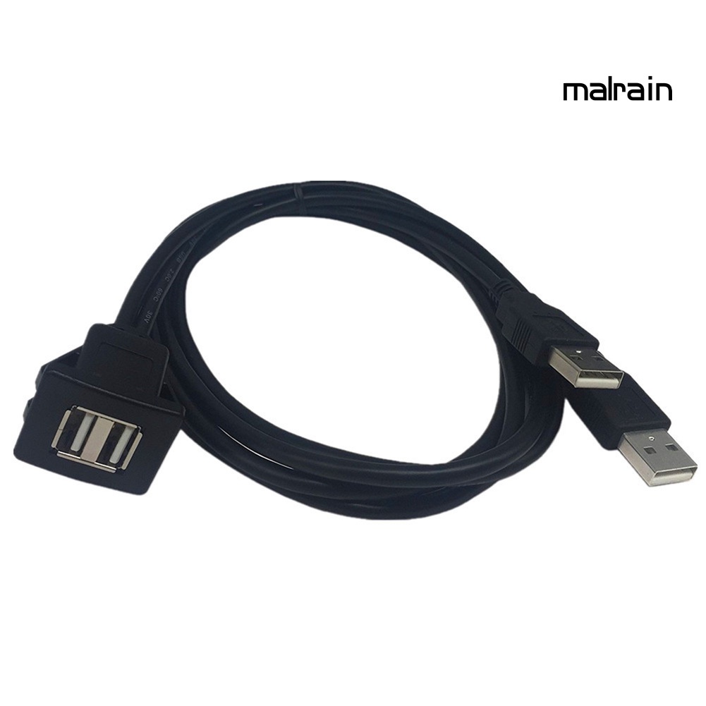 Dây Cáp Nối Dài 1m Cổng Usb 2.0 Đực Và Cái Cho Bảng Điều Khiển Xe Hơi
