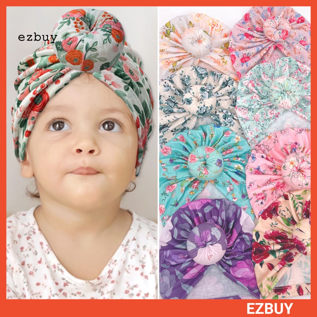 Mũ Trùm Đầu Chống Gió In Họa Tiết Hoa Cho Bé