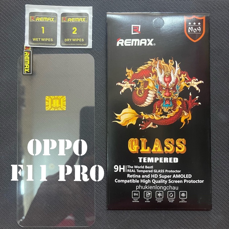 (R1)Miếng Dán Cường Lực Oppo F11 Pro Trong Suốt Chính Hãng Remax