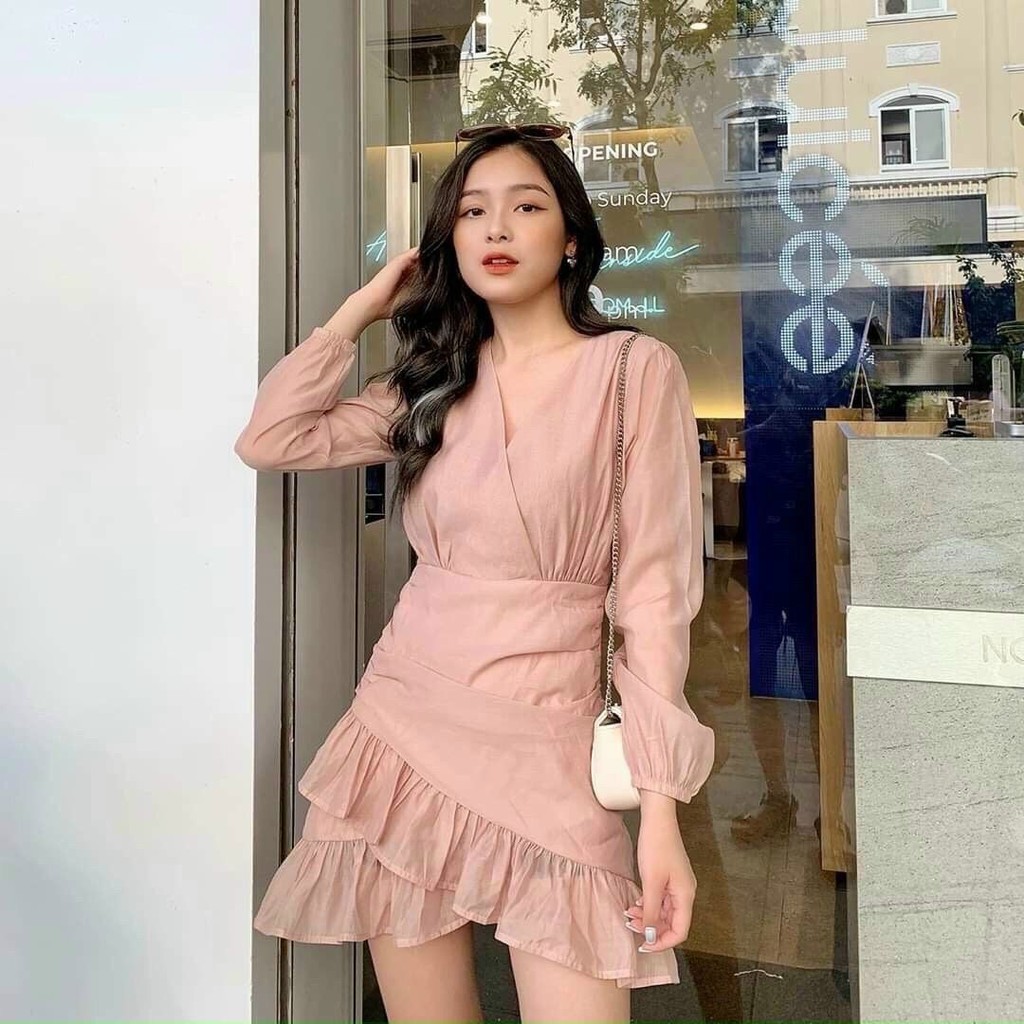 [Mã SKAMA06 giảm 8% tối đa 50K đơn 250K] Đầm Đắp Chéo Bèo ( Kèm ảnh thật) | BigBuy360 - bigbuy360.vn