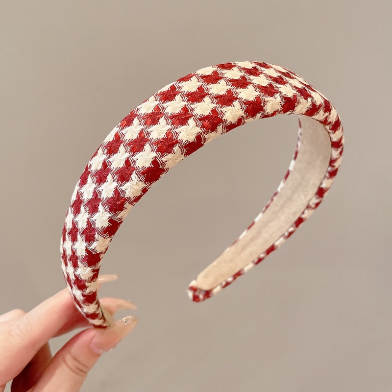 Băng Đô Cài Tóc Bản Rộng Họa Tiết Kẻ Sọc Thời Trang Cho Nữ