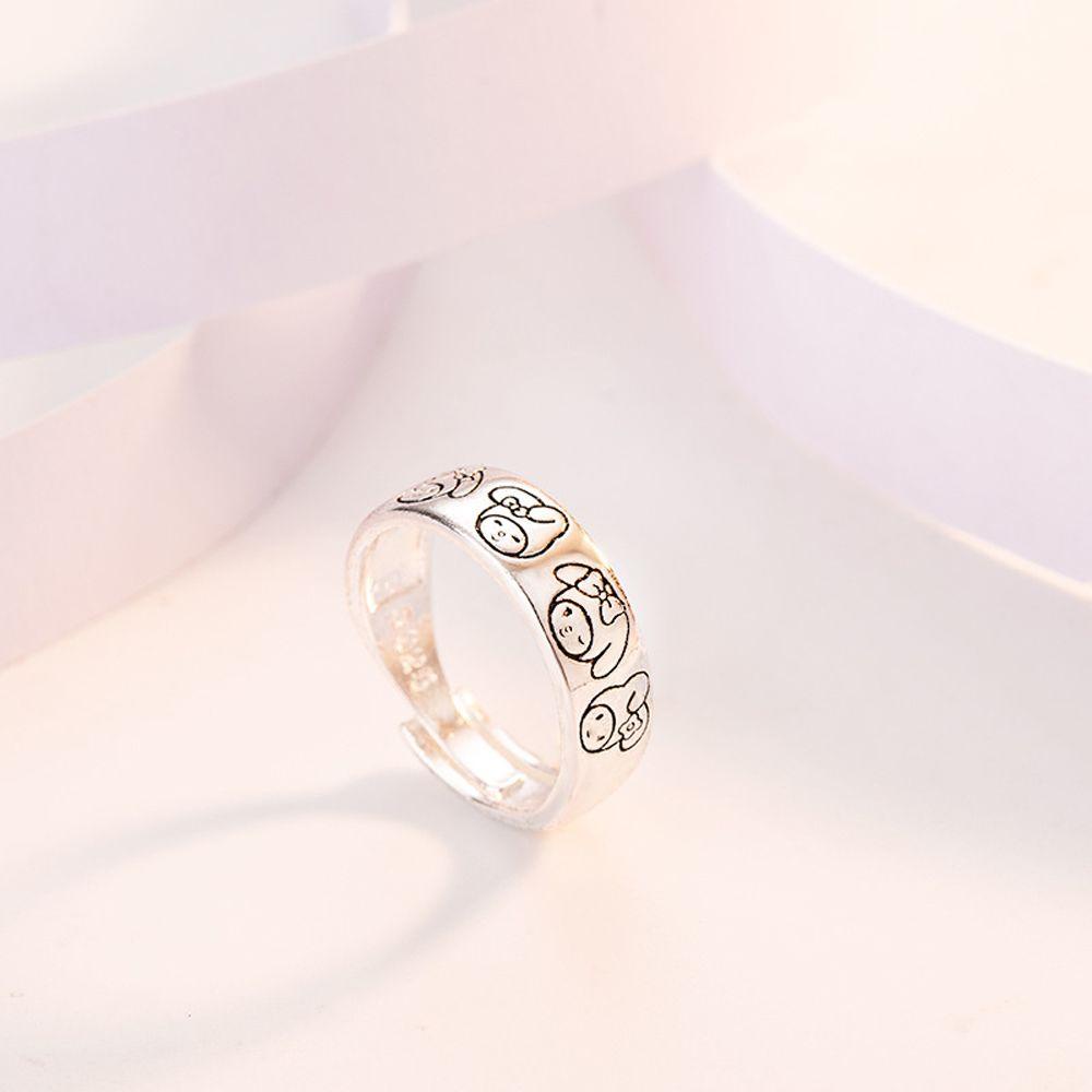 Nhẫn Hở Họa Tiết Chú Chó Kirby Dễ Thương Phong Cách Hàn Quốc Cho Nam Và Nữ