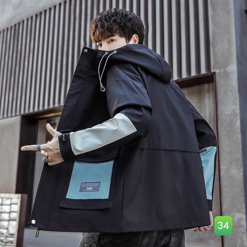 Áo Khoác KaKi Nam - Nữ Phối Màu Có Mũ Nón Cá Tính Phong Cách Trẻ Trung Nhiều Màu HA131