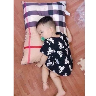 Cặp ruột gối kẻ everon, kích thước 45x65, được ép chân không gọn gàng