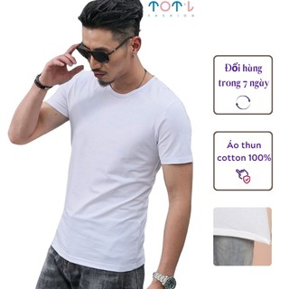 Áo Thun Nam, Áo Lót Nam Cộc Tay Trắng TRơn Cổ Tròn