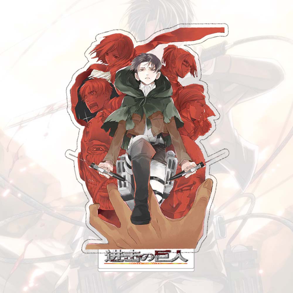 Mô hình nhân vật Levi Ackerman trong Attack on Titan hai mặt bằng acrylic dễ thương trang trí bàn làm việc