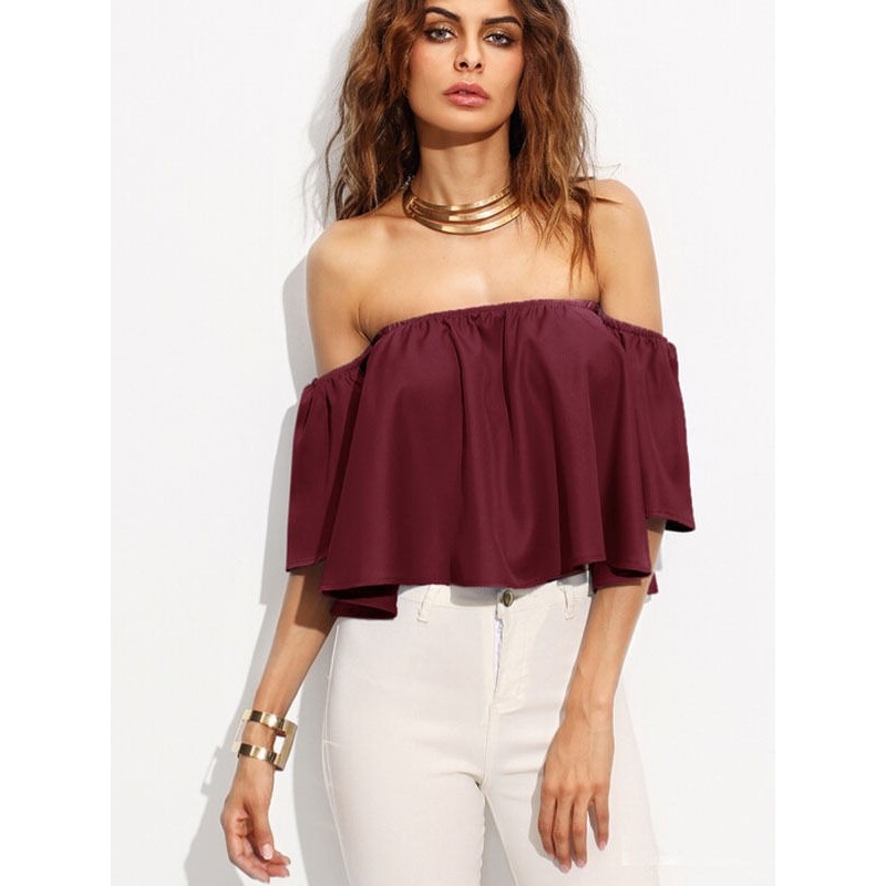 Áo croptop nữ thiết kế lệch vai thời trang  | BigBuy360 - bigbuy360.vn