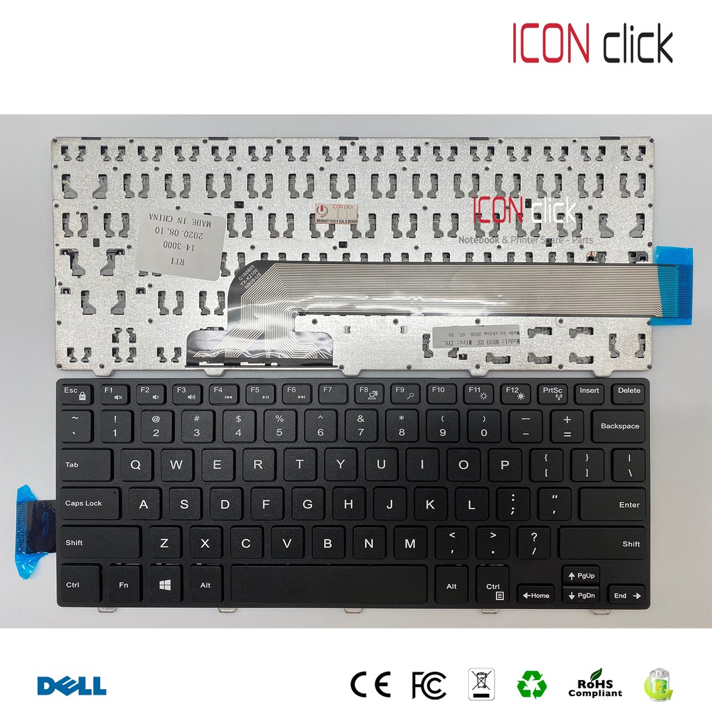 Bàn Phím Laptop Dell Inspiron 14-3467 14-3468 14-3473 14-3476 Màu Đen