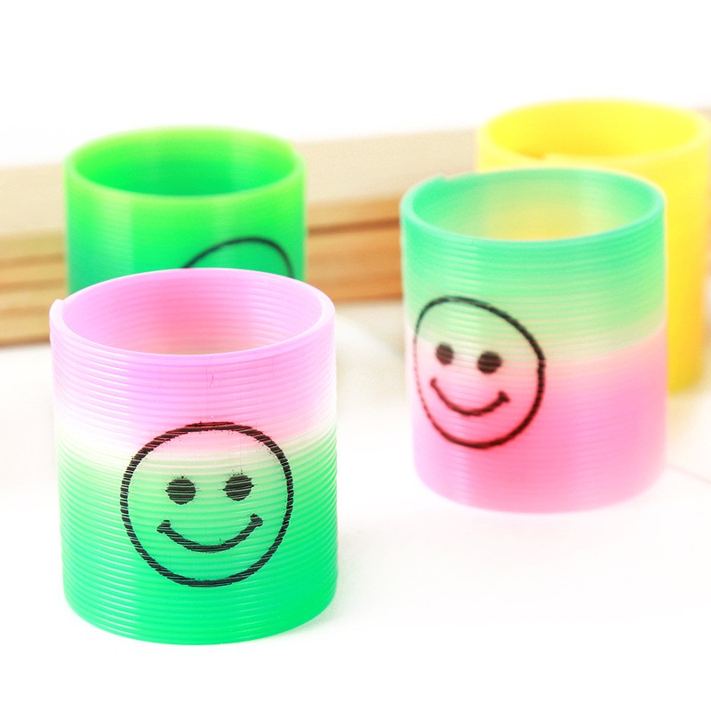 Đồ chơi lò xo cầu vồng Mushroom ma thuật nhiều màu mini nhỏ xinh