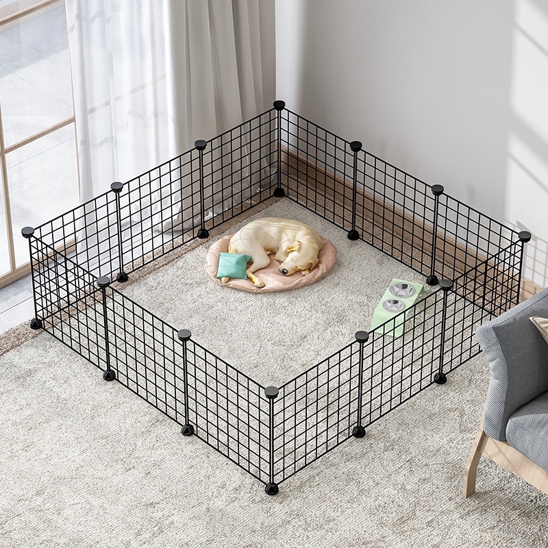 Chuồng Quây Chó Mèo 14 Tấm Lưới Sắt Lắp Ghép Thép Sơn Tĩnh Điện Chắc Chắn Chống Nước