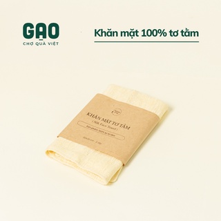 Khăn mặt tơ tằm 100% - 30x45cm
