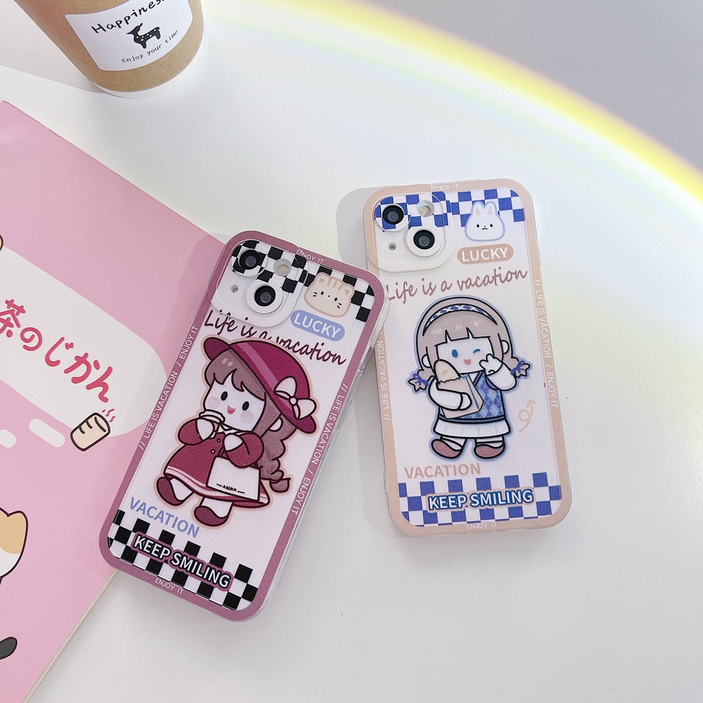 Ốp Điện Thoại Mềm In Hình Cô Gái Cho iPhone 14 13 12 11 Pro Max XS Max XR 6 6s 7 8 Plus SE