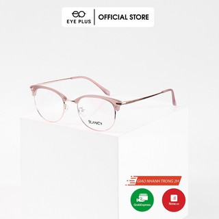 Gọng kính mắt cận nam nữ thời trang EYE PLUS dáng tròn nửa viền càng kim loại CC1 Blancy-6378