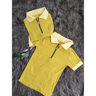 áo thun bozip cổ bẻnhung bibi 1