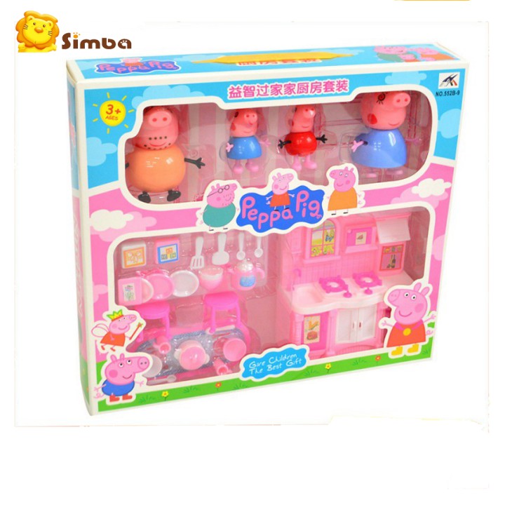 Đồ Chơi Tủ Bếp Heo Peppa Pig và Những Người Bạn Giúp Bé Nhận Biết Các Đồ Dùng, Học Cách Chăm Sóc Gia Đình