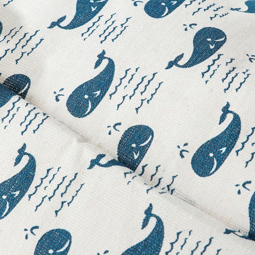 KUNHEV Giỏ Đựng Quần Áo Dơ Bằng Vải Lanh Cotton Hình Cá Voi