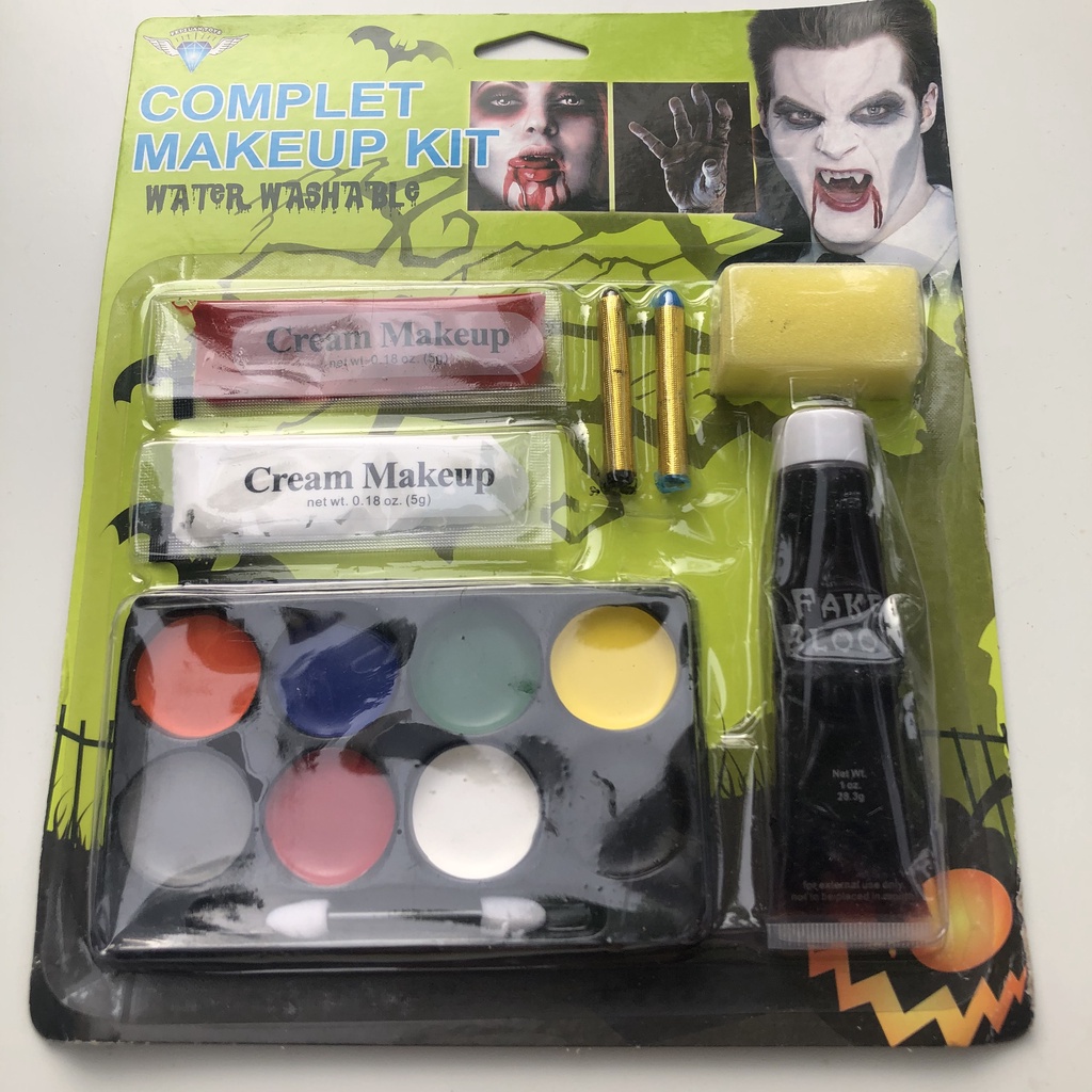 Bộ vẽ mặt hóa trang Halloween 8 màu nhiều phụ kiện | BigBuy360 - bigbuy360.vn