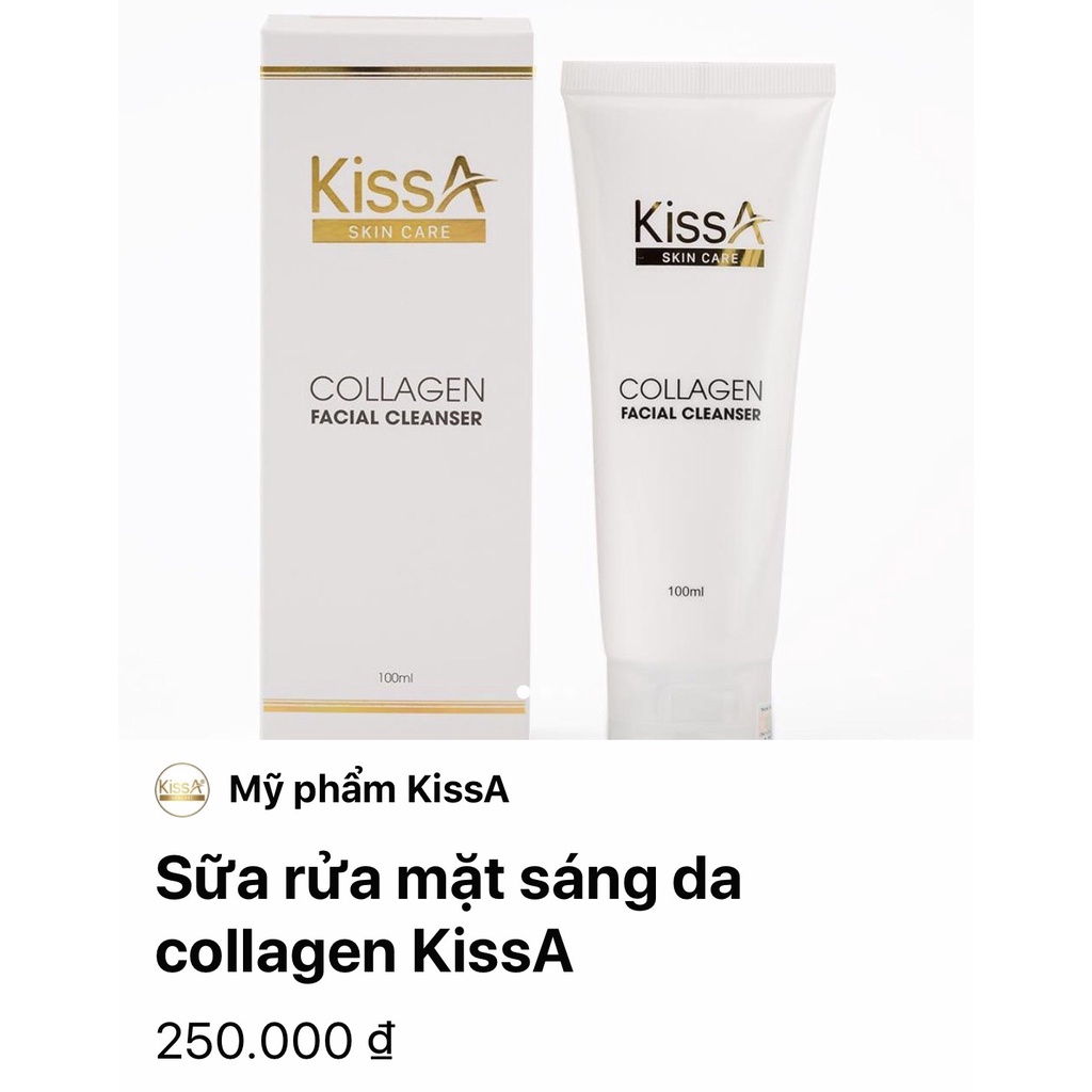 Collagen Facial Cleanser KissA ( Sữa Rửa Mặt)