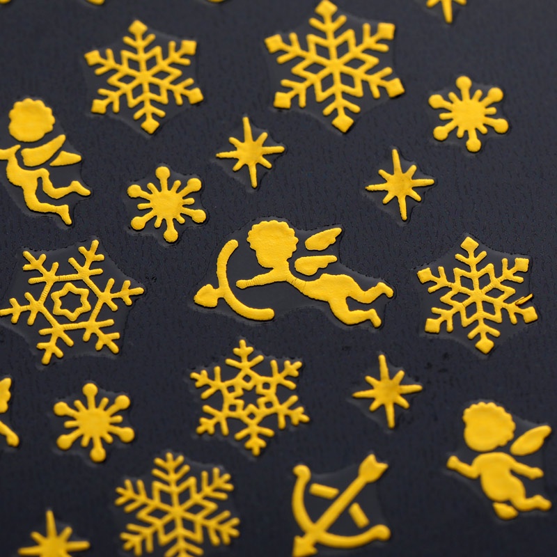 UR SUGAR Miếng dán họa tiết Giáng Sinh 3D trang trí móng tay DIY