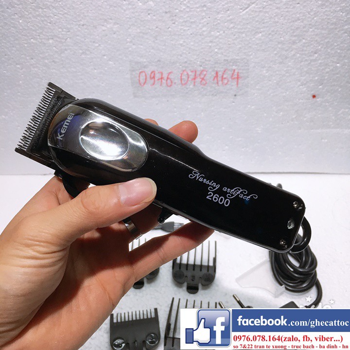 TÔNG ĐƠ KHÔNG DÂY KEMEI KM-2600 CHUYÊN NGHIỆP HAIR CLIPPER BEARD TRIMMER