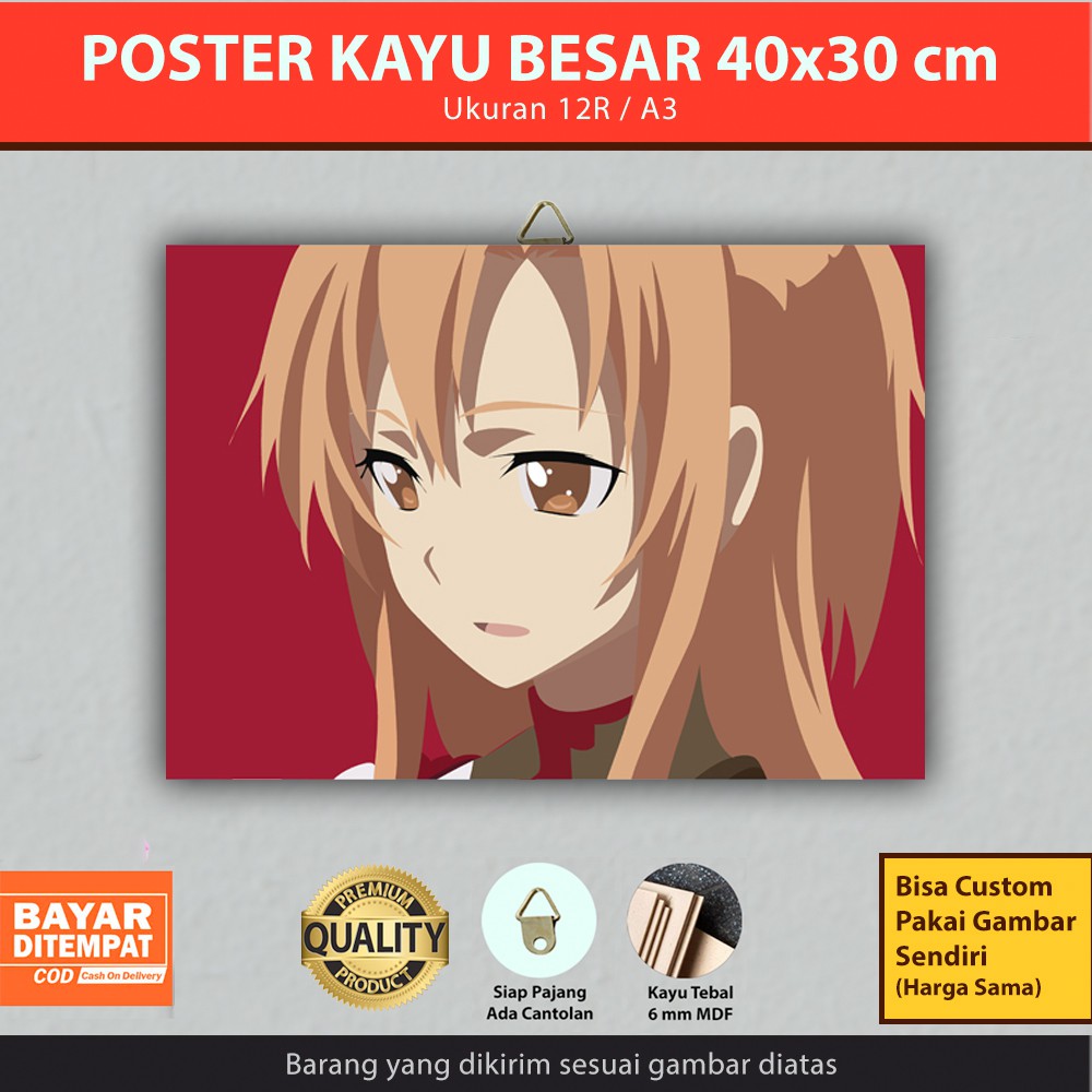 Tấm Áp Phích In Hình Nhân Vật Anime Sword Art Online All Seaoson / Sao / Kirito Asuna 30x40 cm | Sao-61