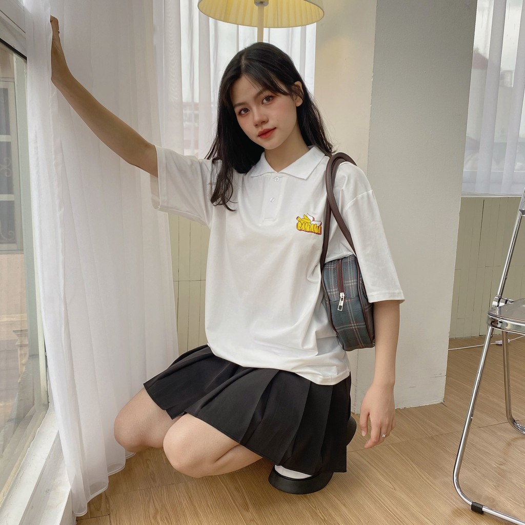 Áo thun polo tay lỡ in hình BANANA form rộng unisex - Made by Fiin | BigBuy360 - bigbuy360.vn