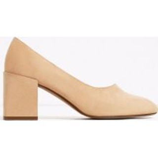 Giày da lộn đế vuông Zara