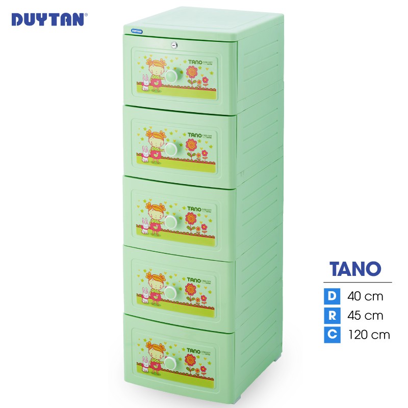 Tủ nhựa DUY TÂN Tano 5 ngăn (40 x 45 x 120 cm) - 52213