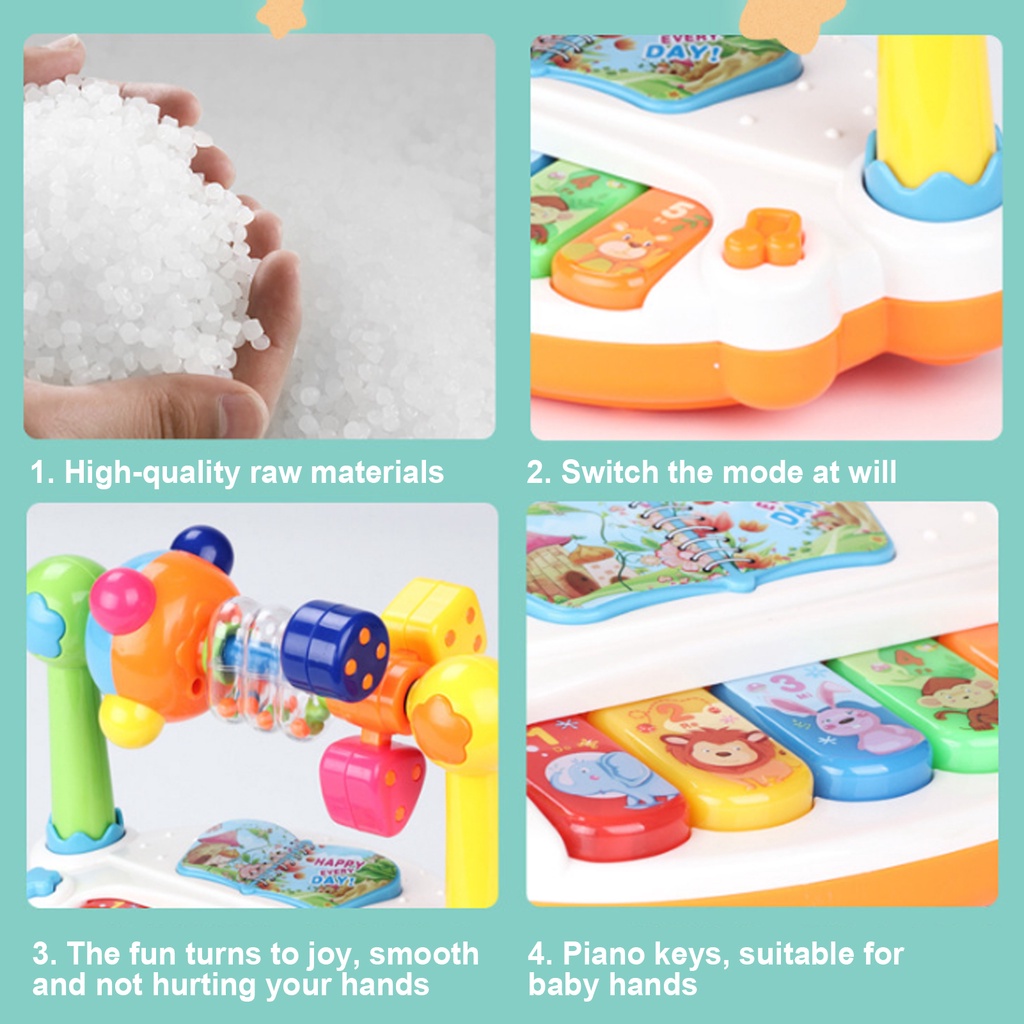 Đồ Chơi Đàn Piano Xoay Có Nhạc Và Đèn Vui Nhộn Cho Bé