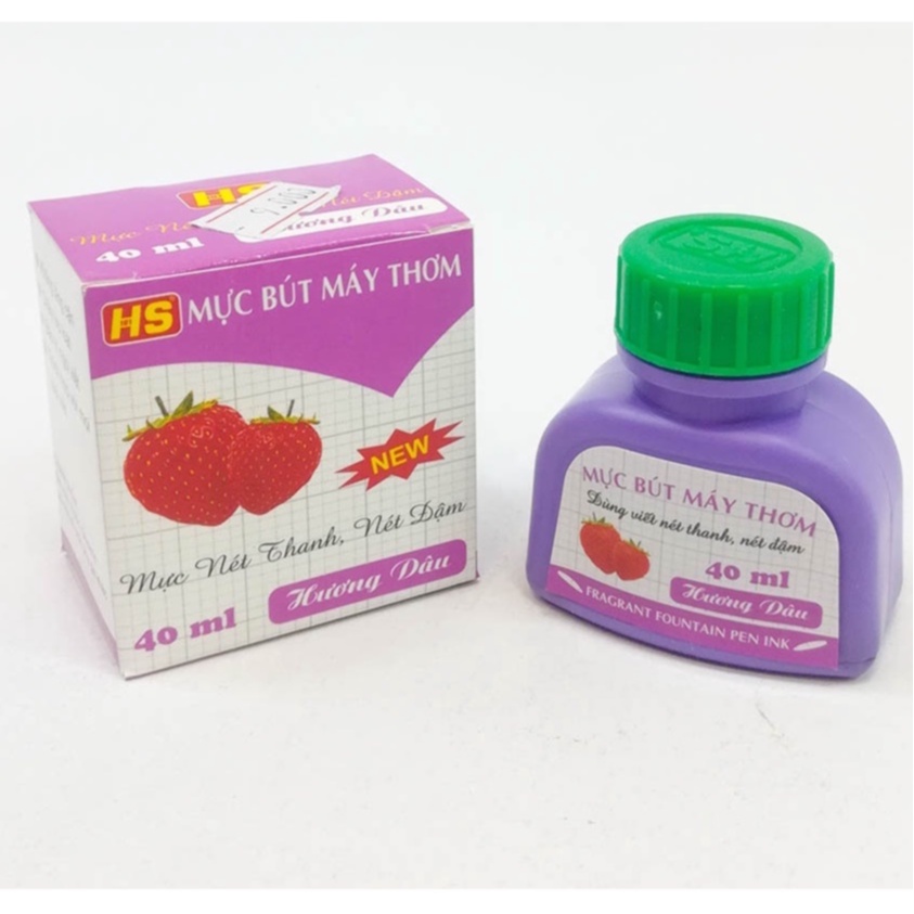 Mực Bút Máy Thơm Hương Dâu HS - 40ml