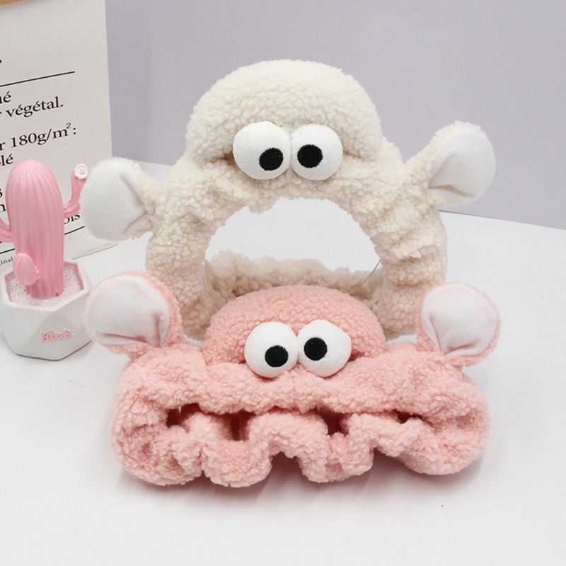 Băng Đô Cài Tóc Mềm Mại Hình Chú Cừu Hoạt Hình Dành Cho Nữ