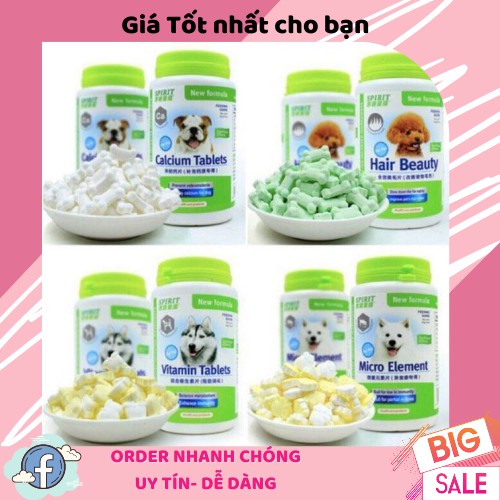 Viên Spirit bổ sung CANXI/VITAMIN/Dưỡng lông cho chó 🐶 mèo 😼 - Smile Pet Shop