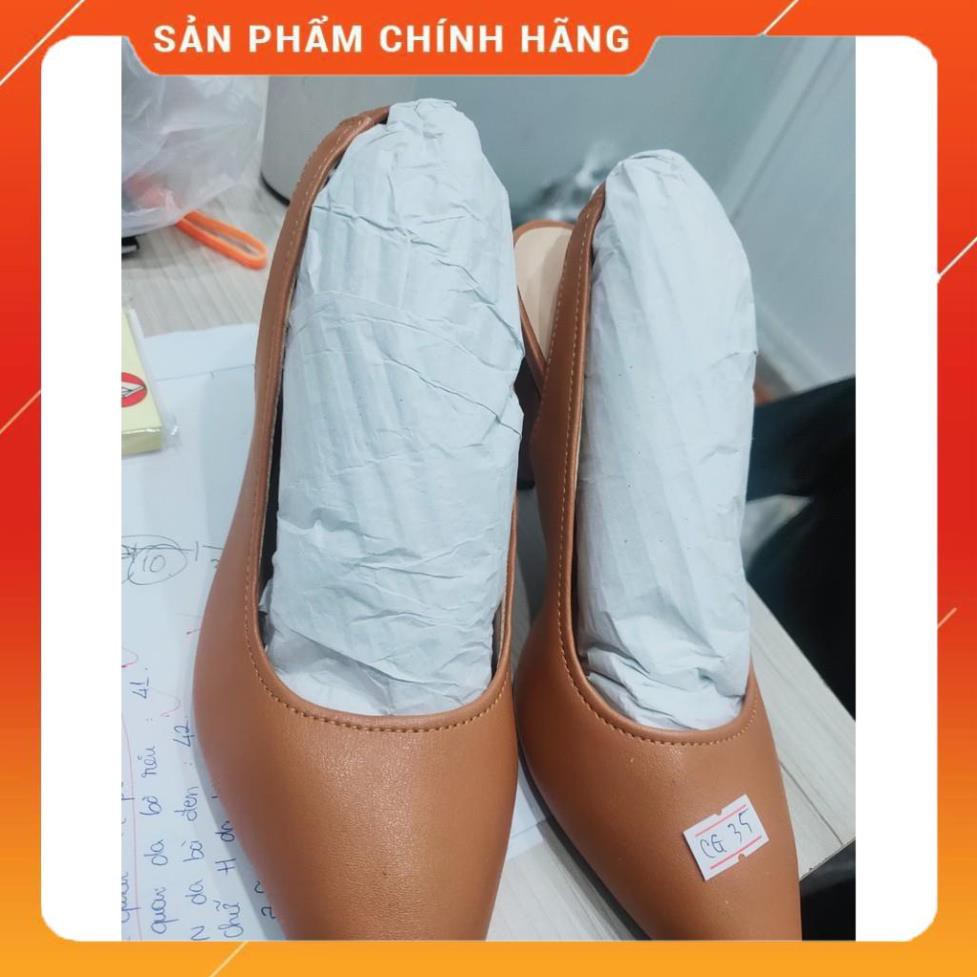 Giày Cao Gót Mũi Nhọn 8,5 Cm - Sandal Nữ Cao Gót Màu Đen, Kem, Da Bò HG335 -k9