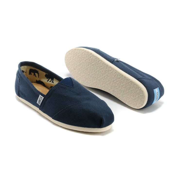 🎉PROMO🎉🍒💯 Toms Giày Lười Vải canvas 100% Kẻ Sọc Thời Trang Cho Nam Nữ