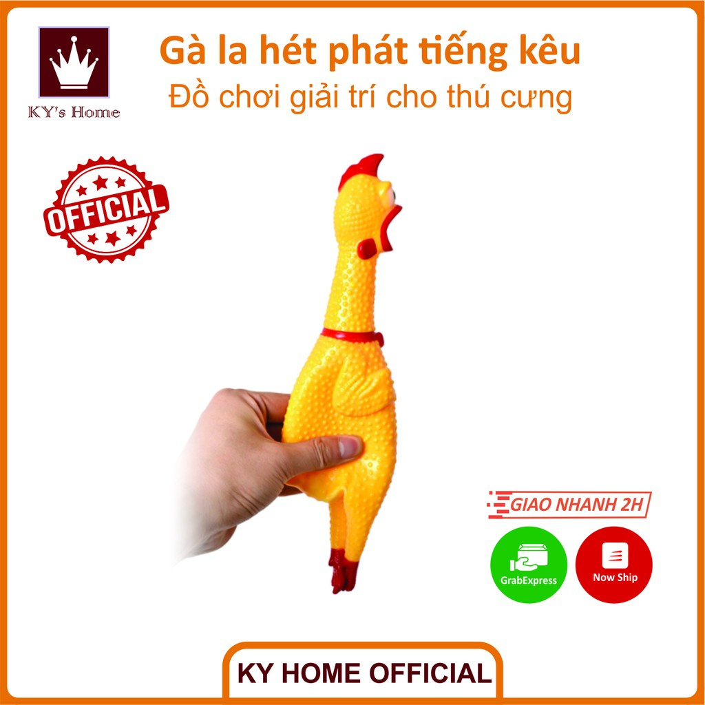 Đồ chơi thú cưng chó mèo gà la hét gà răng hàm vinyl gà nhựa bóp kêu nhiều size